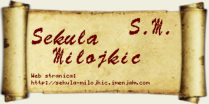 Sekula Milojkić vizit kartica